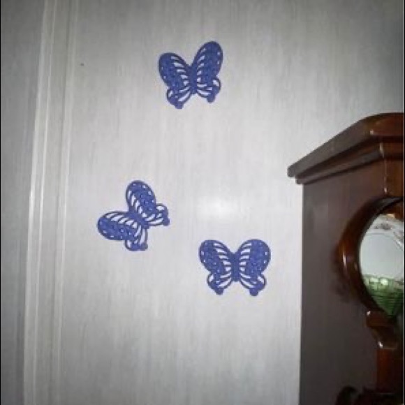 Set of 3 Vintage Burwood Products faux wicker Butterflies - Picture 3 of 7